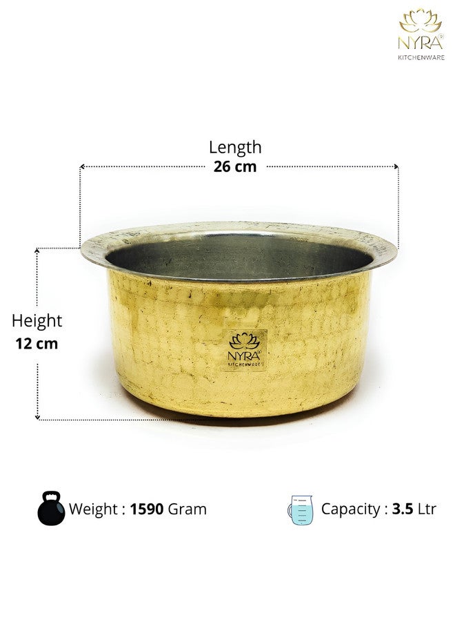 Nyra Kitchenware وعاء طهي نحاسي مزخرف من نيرا للأدوات المطبخية - 3.5 لتر - Image 5